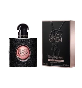 YSL Black Opium Eau de Parfum, Ambery Floral Fragrance for Her with Coffee and Vanilla 30ml